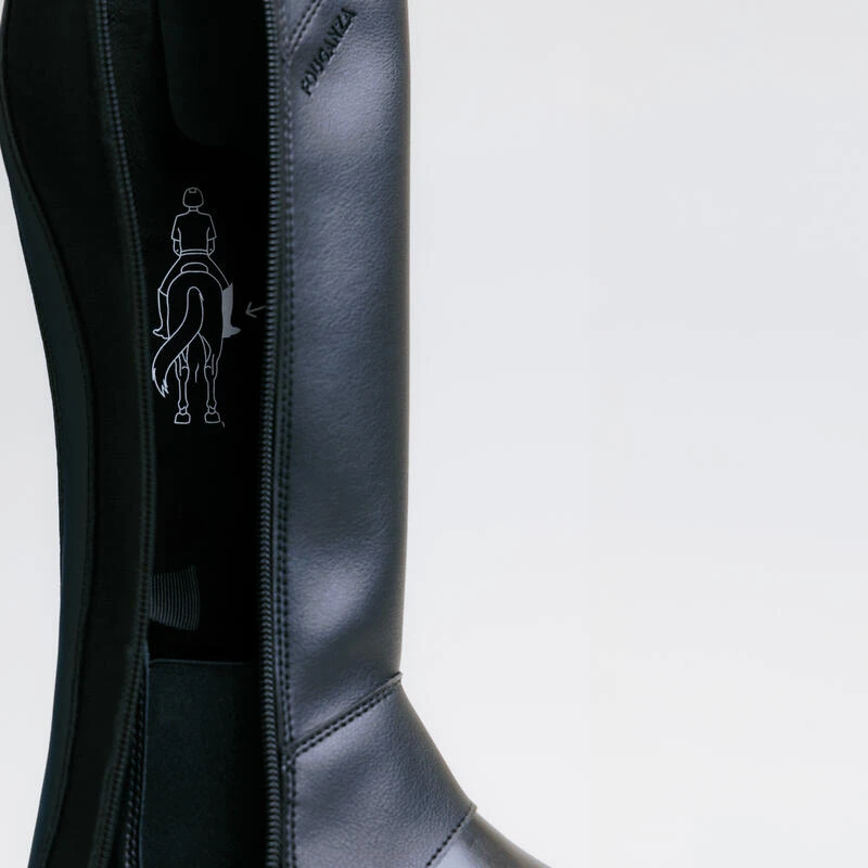 Mini-chaps équitation Synthétique Enfants - 500 Noires – Image 3