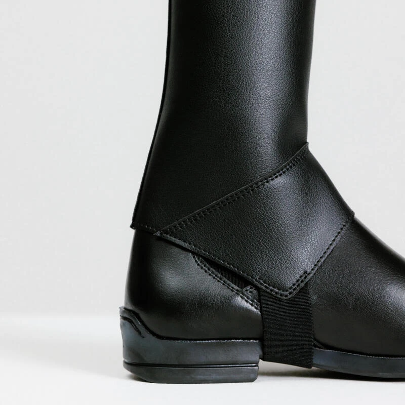 Mini-chaps équitation Synthétique Enfants - 500 Noires – Image 5