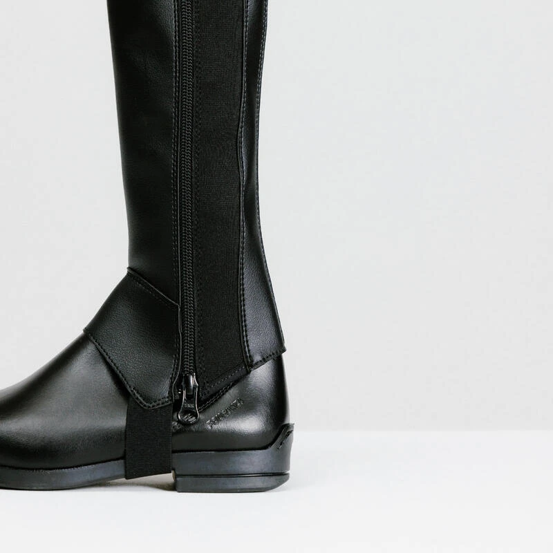 Mini-chaps équitation Synthétique Enfants - 500 Noires – Image 6