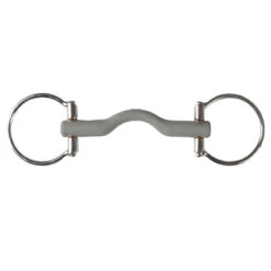 Mors 2 Anneaux En Caoutchouc Pour Cheval à Port Bas Horka