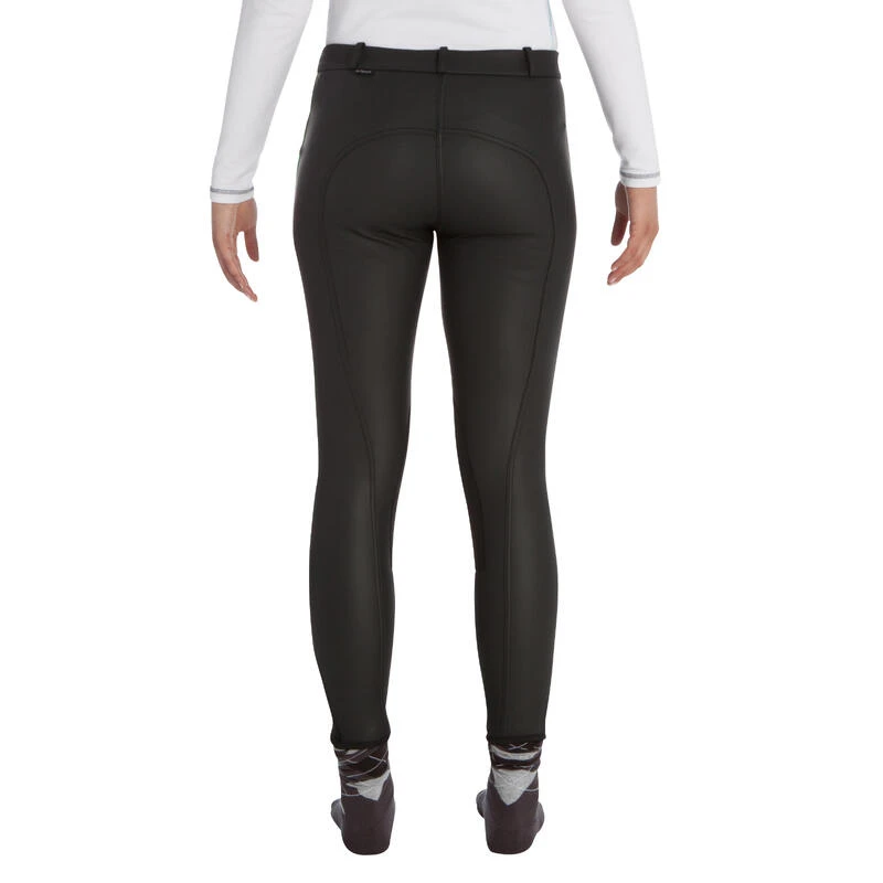 Pantalon Chaud Imperméable équitation Enfant KIPWARM Noir – Image 4