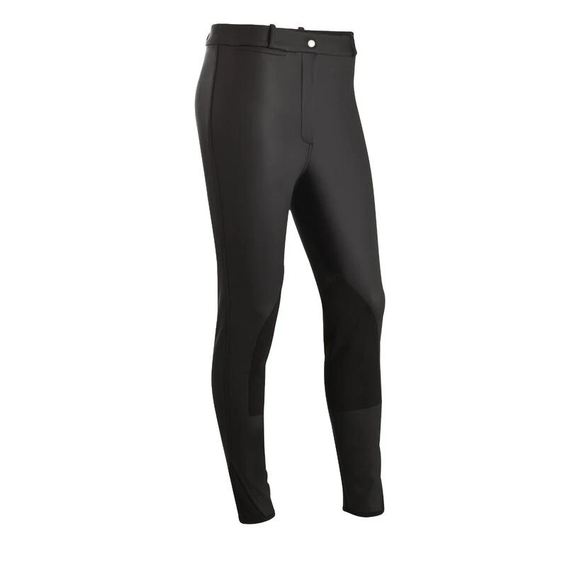 Pantalon Chaud Imperméable équitation Enfant KIPWARM Noir