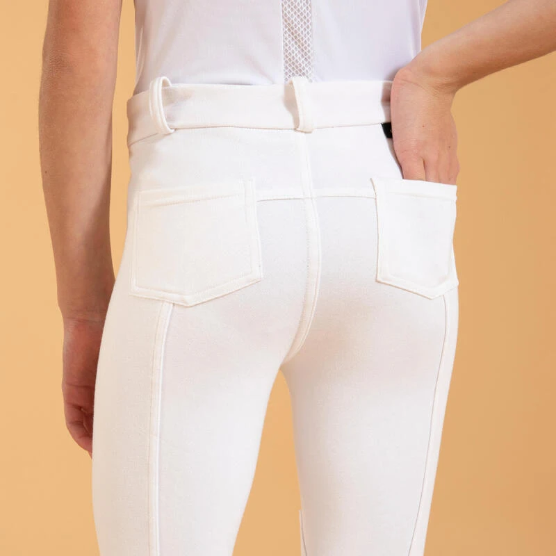 Pantalon De Concours équitation Enfant - 100 Blanc – Image 3