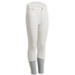 Pantalon De Concours équitation Kipwarm Chaud Et Déperlant Enfant - 500 Blanc