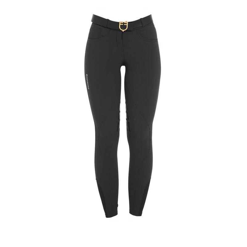 Pantalon D'équitation Femme En Tissu Bi-élastique Avec Grip Genou