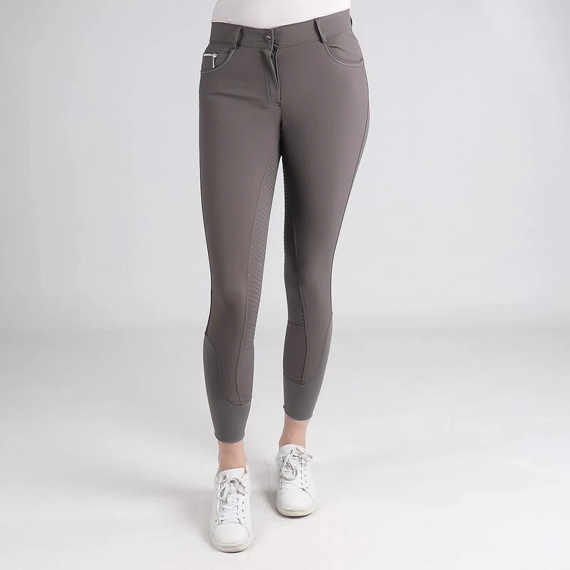 Pantalon D'Équitation QBlayze Full Grip Quur Gris – Image 2