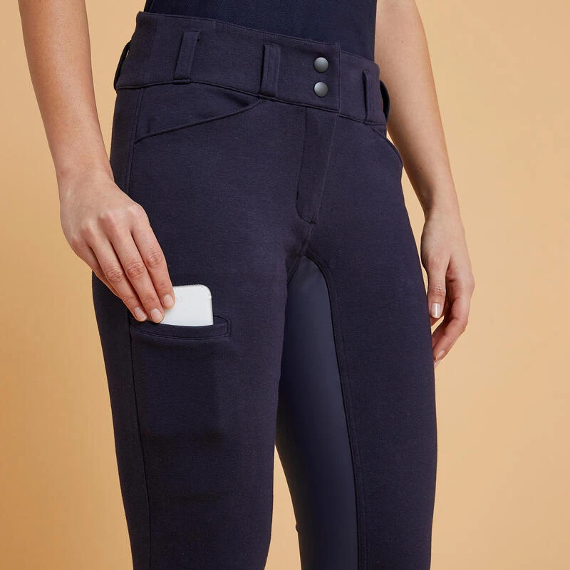 PANTALON DRESSAGE FEMME MARINE 100 – Image 5