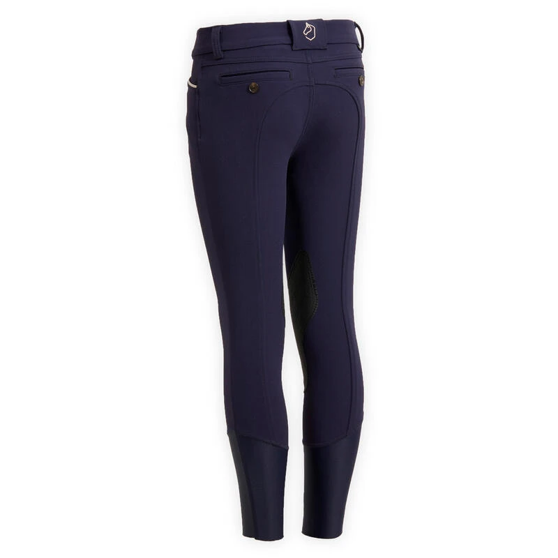 Pantalon équitation Basanes Agrippantes Enfant - 500 Marine – Image 2