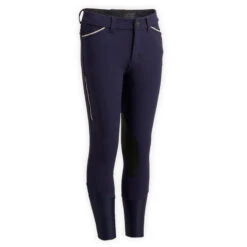 Pantalon équitation Basanes Agrippantes Enfant - 500 Marine
