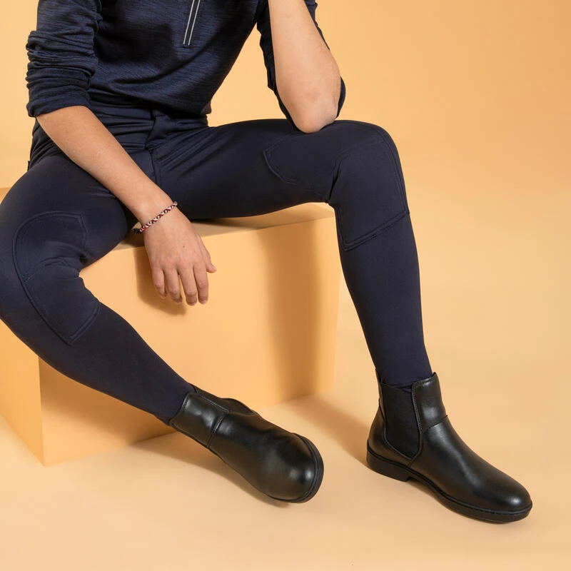 Pantalon équitation Chaud Enfant - 100 Marine – Image 4