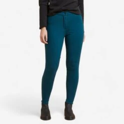 Pantalon équitation Chaud Femme - 100 Bleu Pétrole