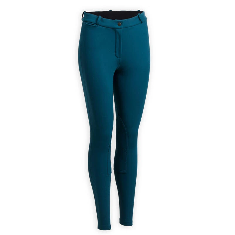 Pantalon équitation Chaud Femme - 100 Bleu Pétrole – Image 7