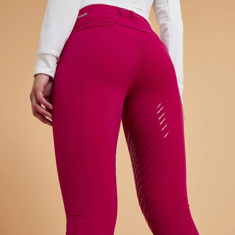 Pantalon équitation Classic Grip Femme - 900 Rose Cardinal – Image 8