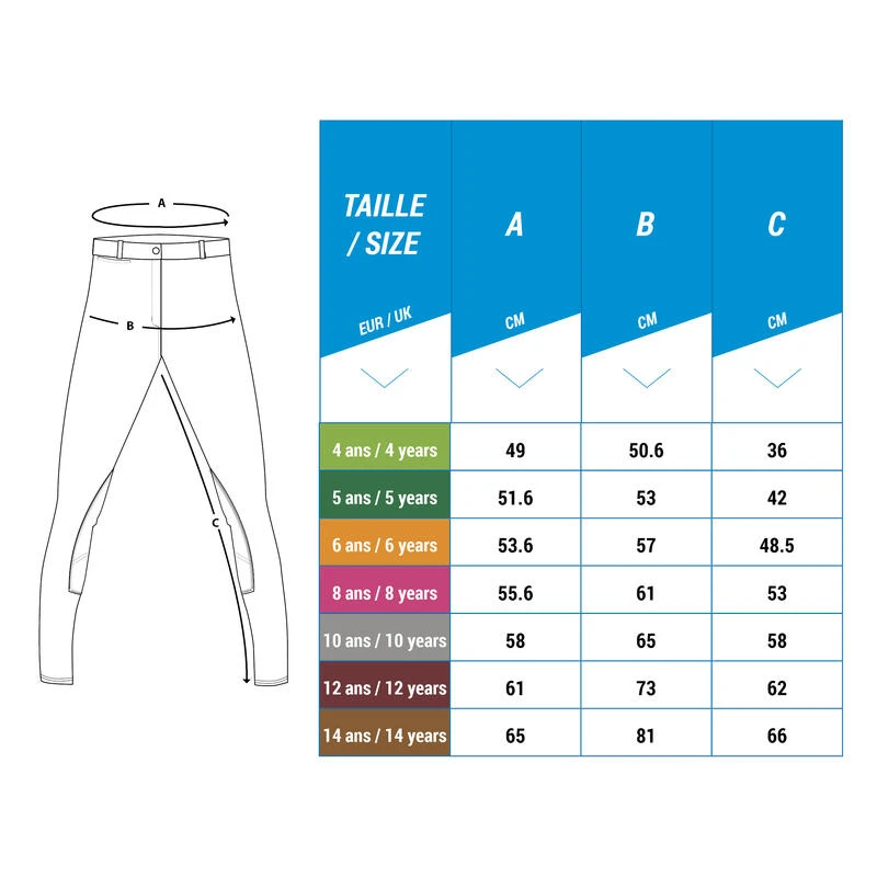 Pantalon équitation Enfant FULLSEAT Noir Et Gris – Image 6