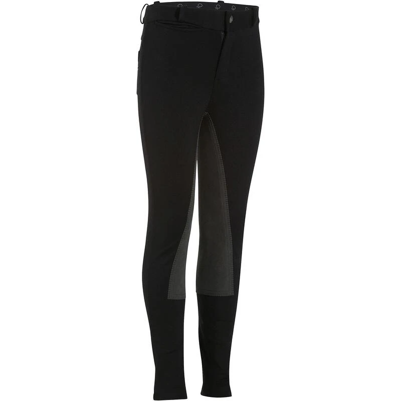 Pantalon équitation Enfant FULLSEAT Noir Et Gris