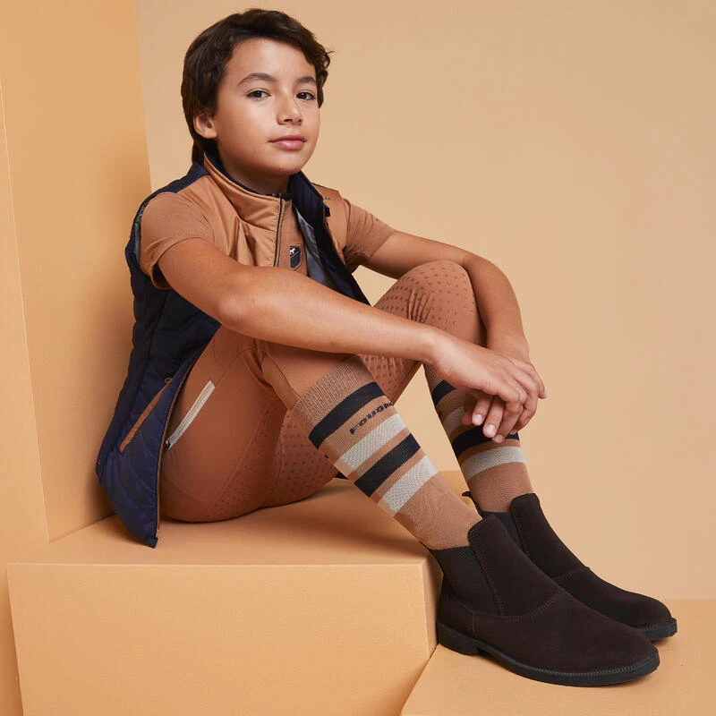 Pantalon équitation Fullgrip Enfant - 580 Caramel – Image 2