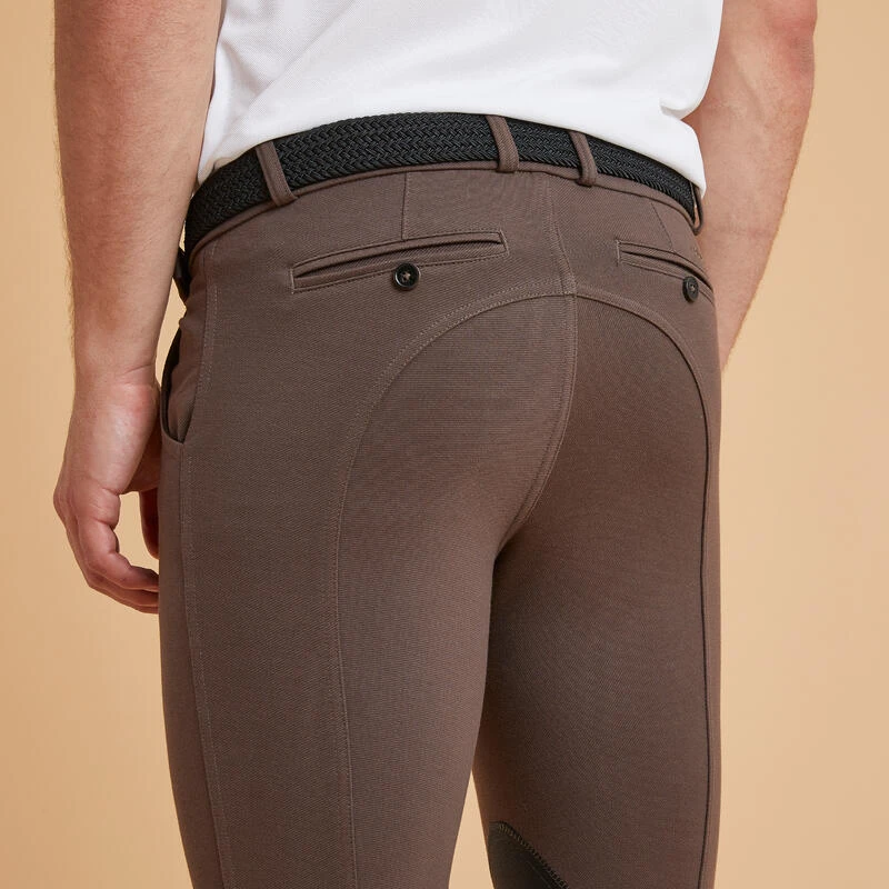 Pantalon équitation Homme 140 Basanes Agrippantes Marron – Image 3