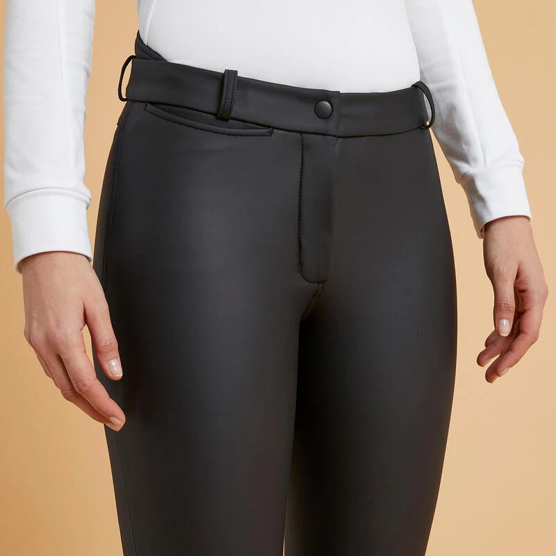 Pantalon équitation Kipwarm Chaud Et Déperlant Femme - 500 Noir – Image 4