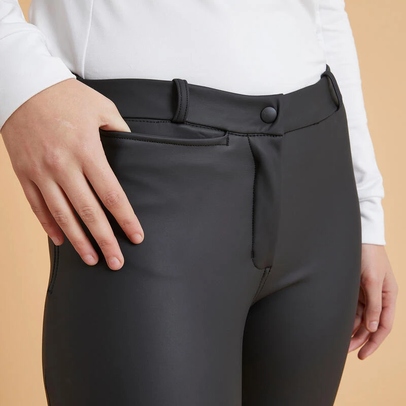 Pantalon équitation Kipwarm Chaud Et Déperlant Femme - 500 Noir – Image 5