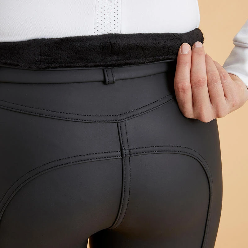 Pantalon équitation Kipwarm Chaud Et Déperlant Femme - 500 Noir – Image 7