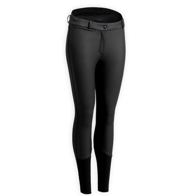 Pantalon équitation Kipwarm Chaud Et Déperlant Femme - 500 Noir – Image 10