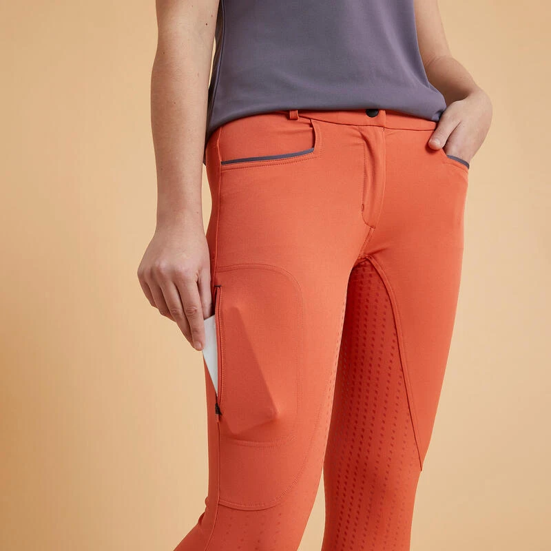 Pantalon équitation Léger Fullgrip Femme - 580 Terracotta – Image 5