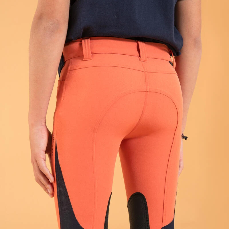 Pantalon équitation Léger Mesh Basanes Agrippantes Enfant - 500 Terracotta – Image 4