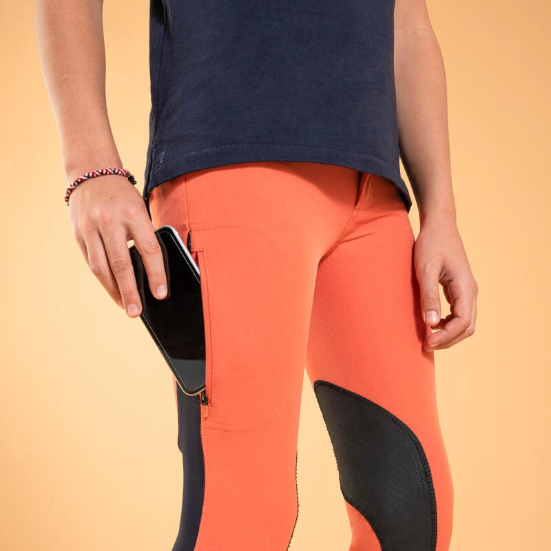 Pantalon équitation Léger Mesh Basanes Agrippantes Enfant - 500 Terracotta – Image 5