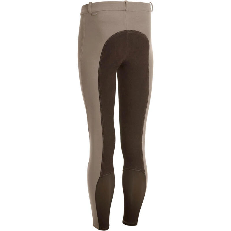 Pantalon Fond De Peau équitation Homme 180 FULLSEAT Marron – Image 2