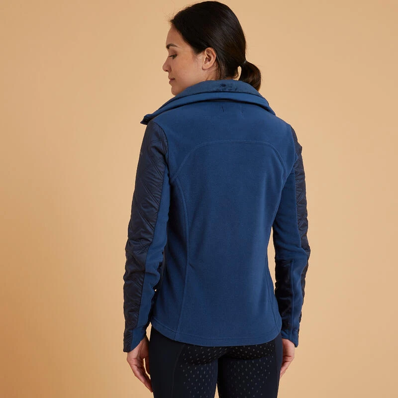 Polaire équitation Bi-matière Femme - 500 Marine – Image 4