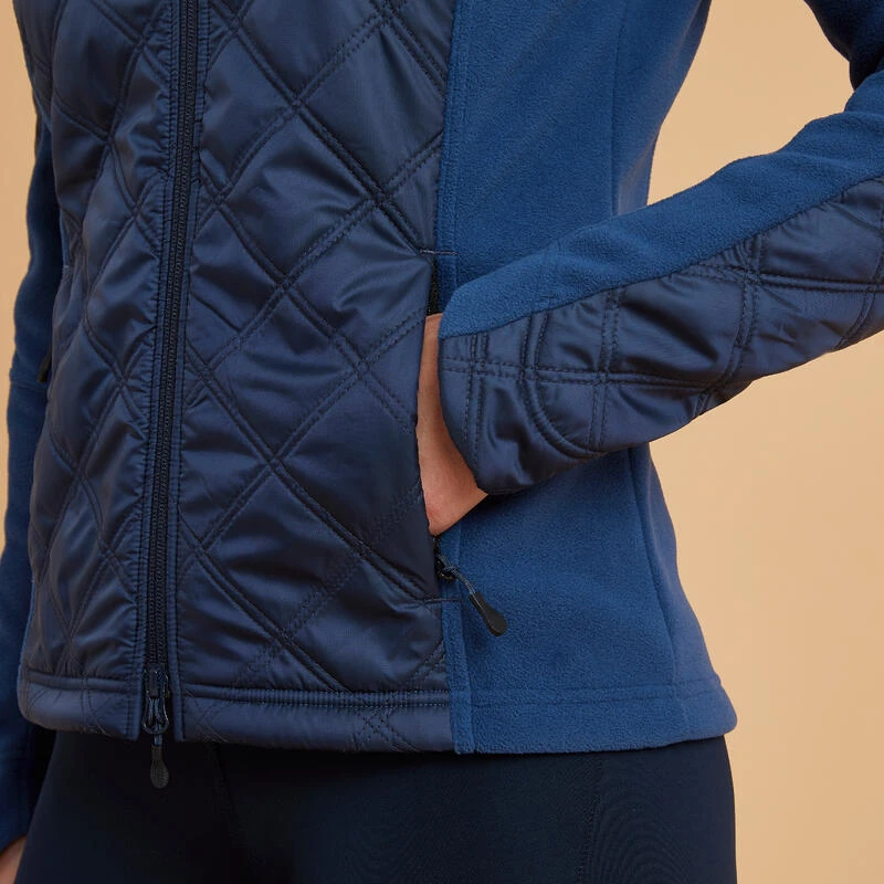 Polaire équitation Bi-matière Femme - 500 Marine – Image 6