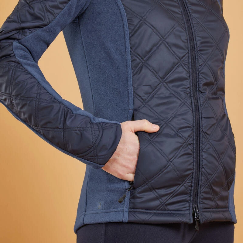 Polaire équitation Bi-matière Femme - 500 Marine – Image 9