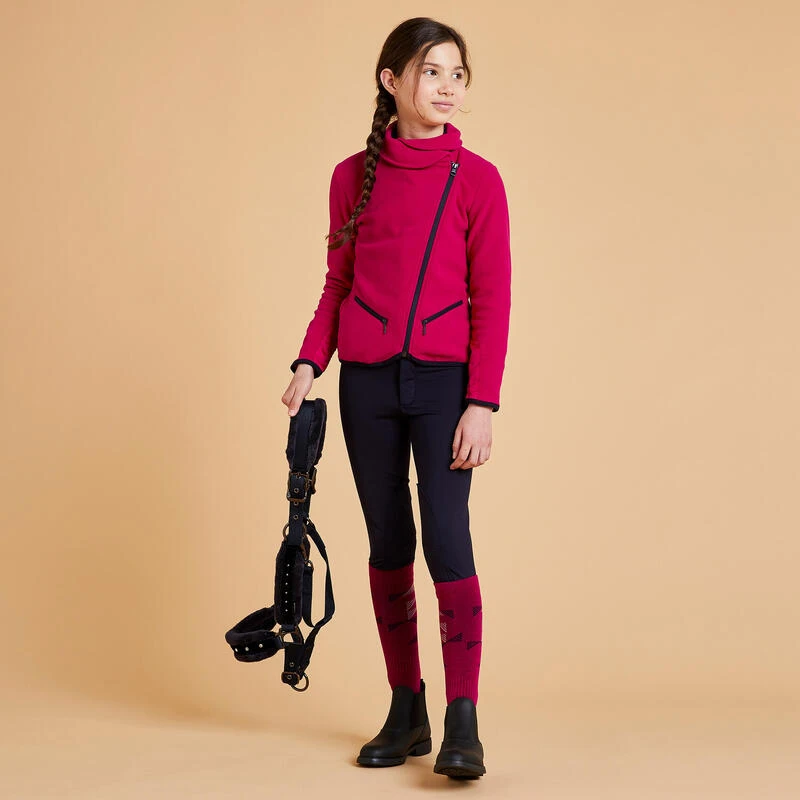 Polaire équitation Enfant - 100 Rose Cardinal – Image 2