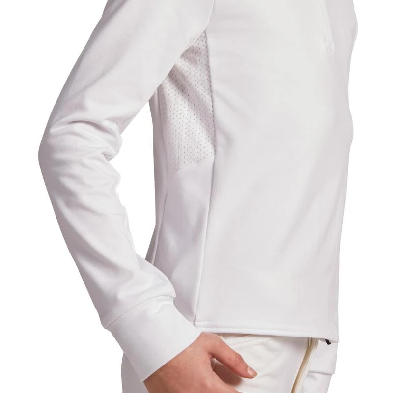 Polo De Concours équitation Manches Longues Chaud Enfant - 500 Blanc – Image 7