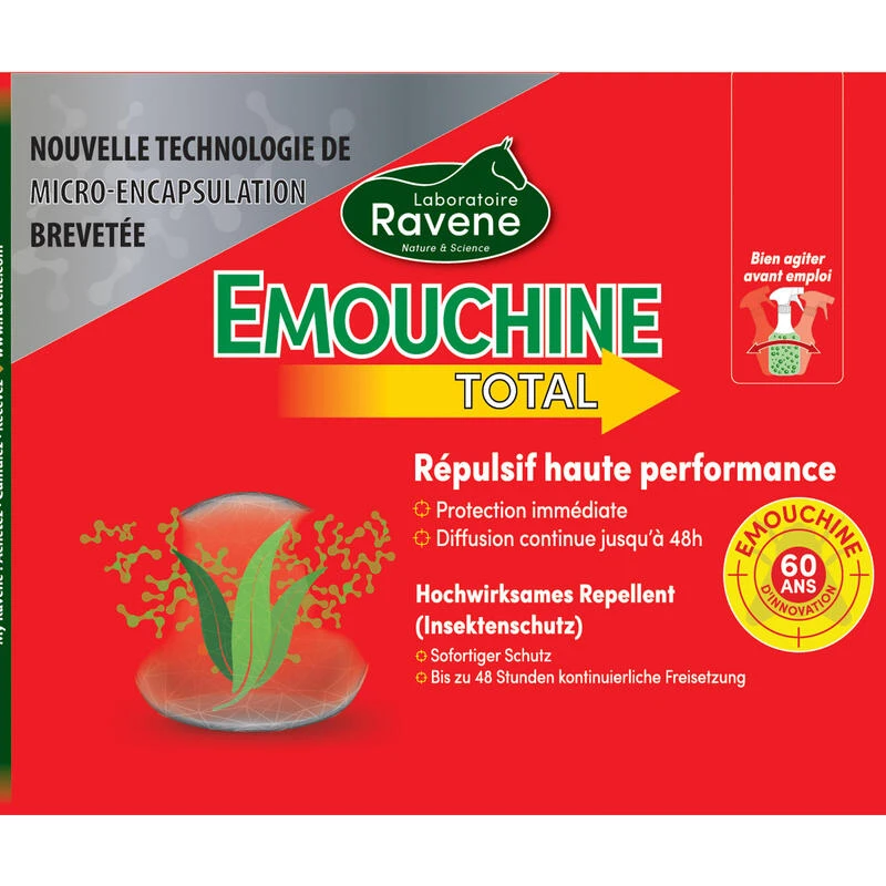 Répulsif Anti-insecte équitation Cheval Et Poney - Emouchine Total 450 Ml – Image 2