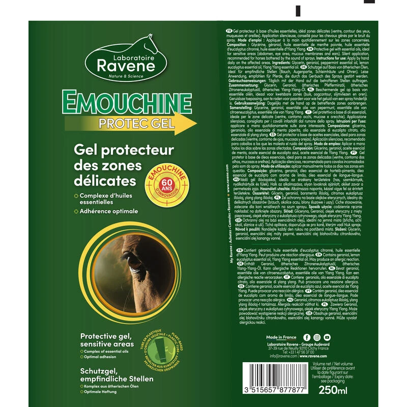Répulsif Anti-insecte équitation Gel Cheval Et Poney - Emouchine Protec Gel 250 – Image 2