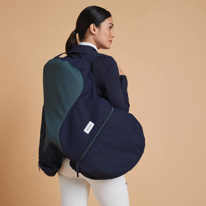 Sac à Selle équitation Vert Et Bleu. – Image 2