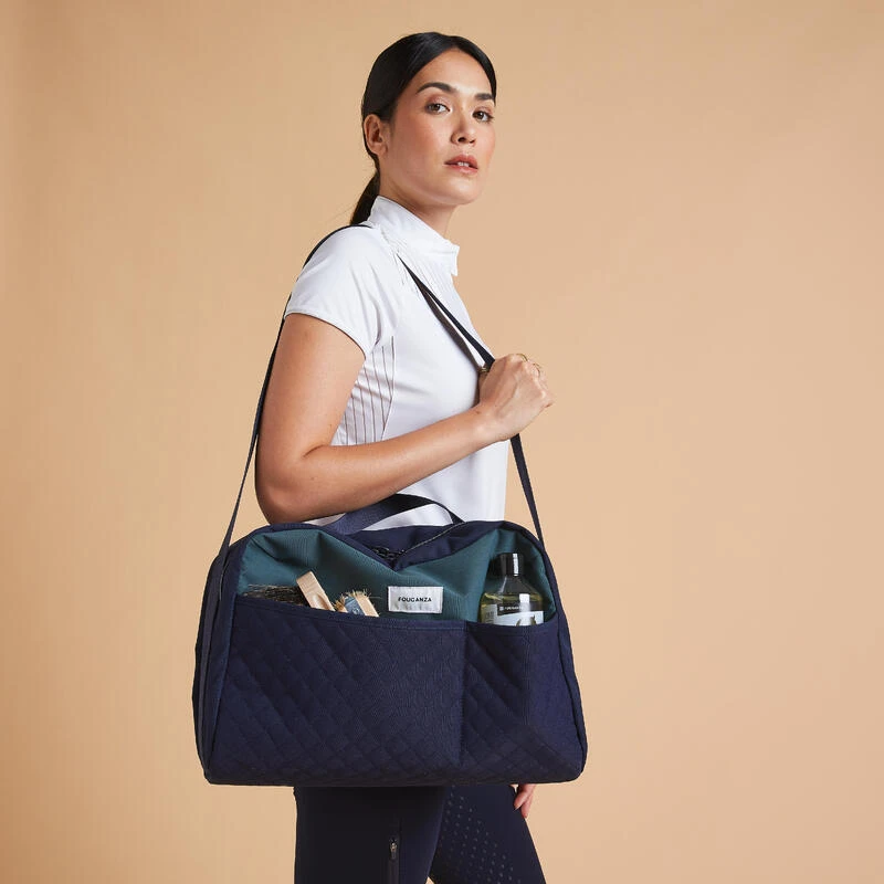 Sac De Pansage équitation 22L - 900 Vert Et Bleu. – Image 2