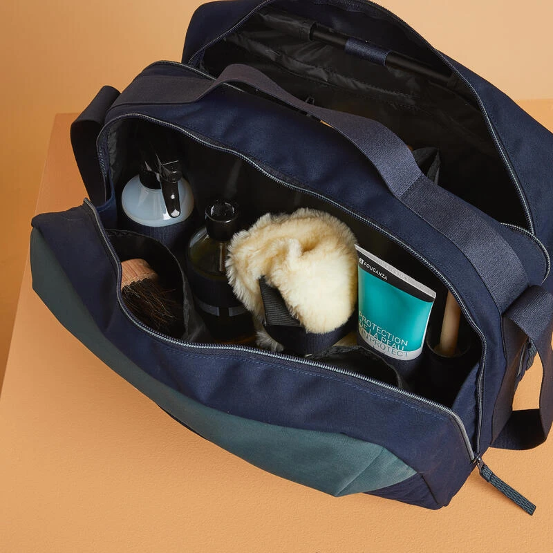 Sac De Pansage équitation 22L - 900 Vert Et Bleu. – Image 6