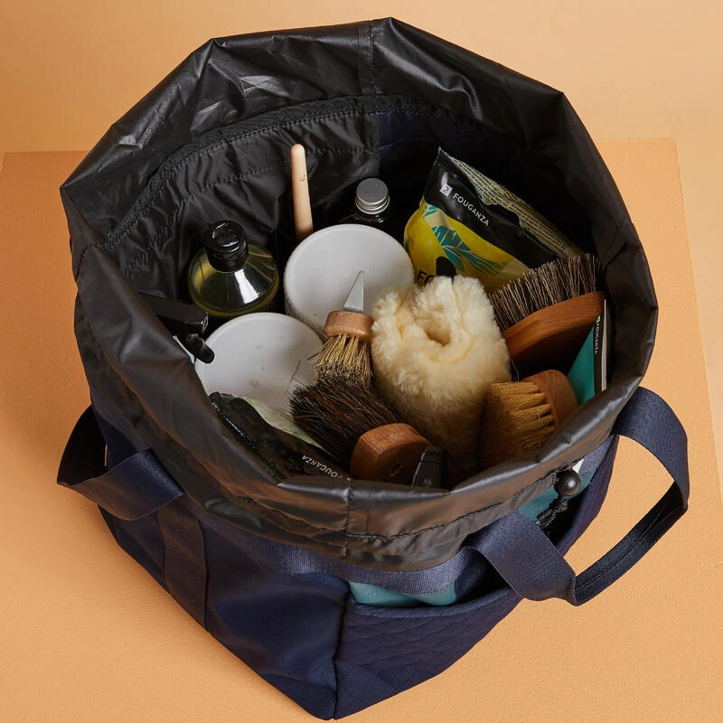 Sac De Pansage équitation 25L - 500 Vert Et Bleu – Image 4