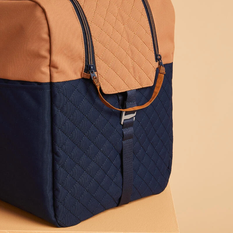 Sac De Transport Matériel équitation - DUFFLE 65 L Marron Et Bleu. – Image 4