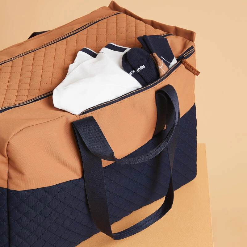 Sac De Transport Matériel équitation - DUFFLE 65 L Marron Et Bleu. – Image 8