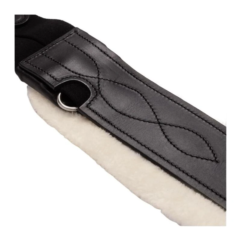 Sangle Bavette D'équitation Cuir Huilé Avec Fausse Fourrure Kavalkade Casper – Image 4