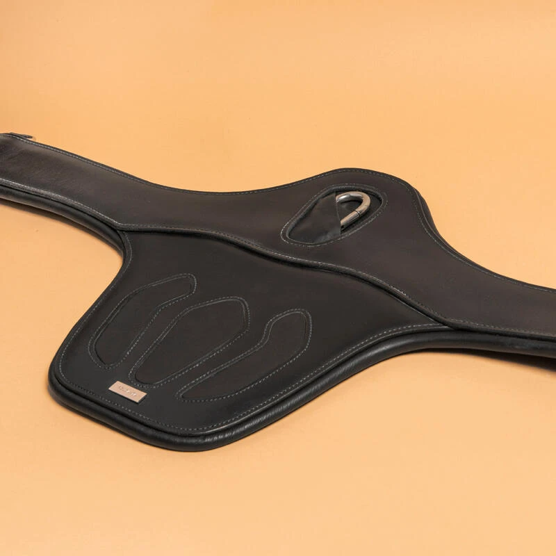 Sangle Bavette équitation Cuir Cheval Et Poney - 900 Noire – Image 2