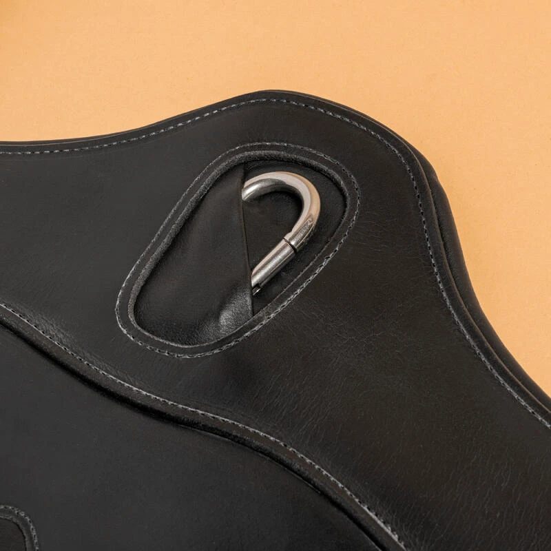 Sangle Bavette équitation Cuir Cheval Et Poney - 900 Noire – Image 3