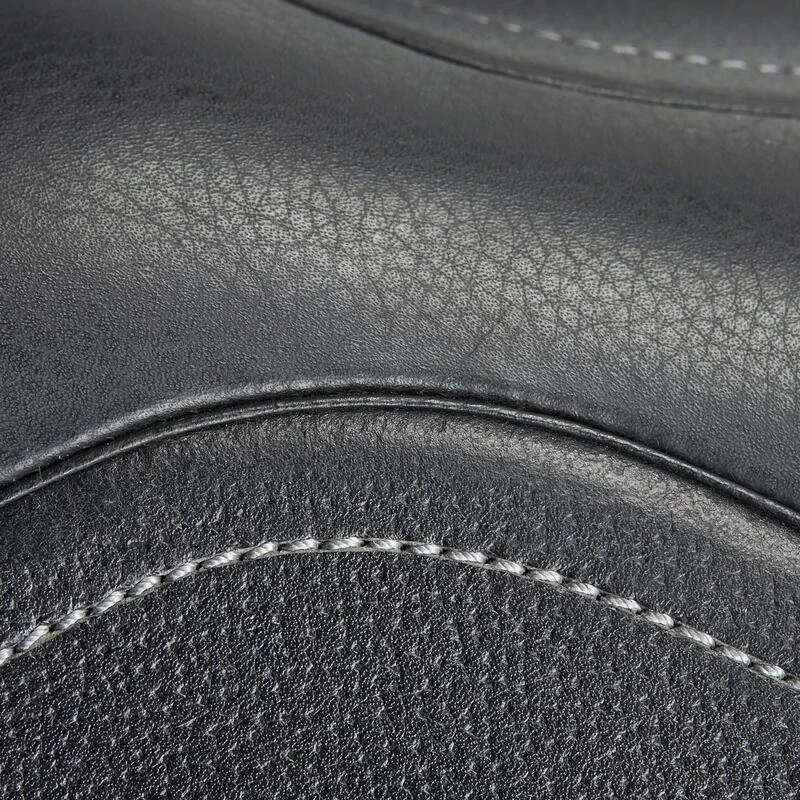 Selle Polyvalente En Cuir équipée équitation Cheval Et Poney SCHOOLING Noir 16"5 – Image 6