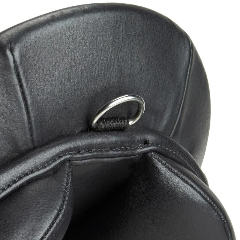 Selle Polyvalente En Cuir équipée équitation Cheval Et Poney SCHOOLING Noir 16"5 – Image 9