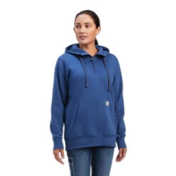 Sweatshirt à Capuche 1/2 Zip Femme Ariat Rebar Skill Set