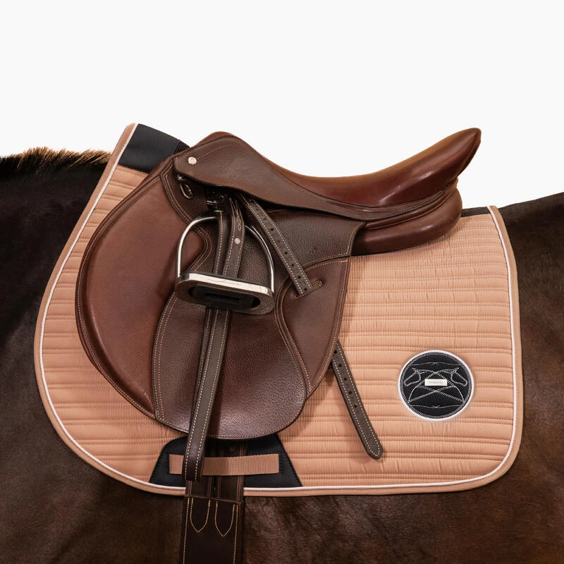 Tapis De Selle équitation Cheval Et Poney - 900 Beige Nougat – Image 4