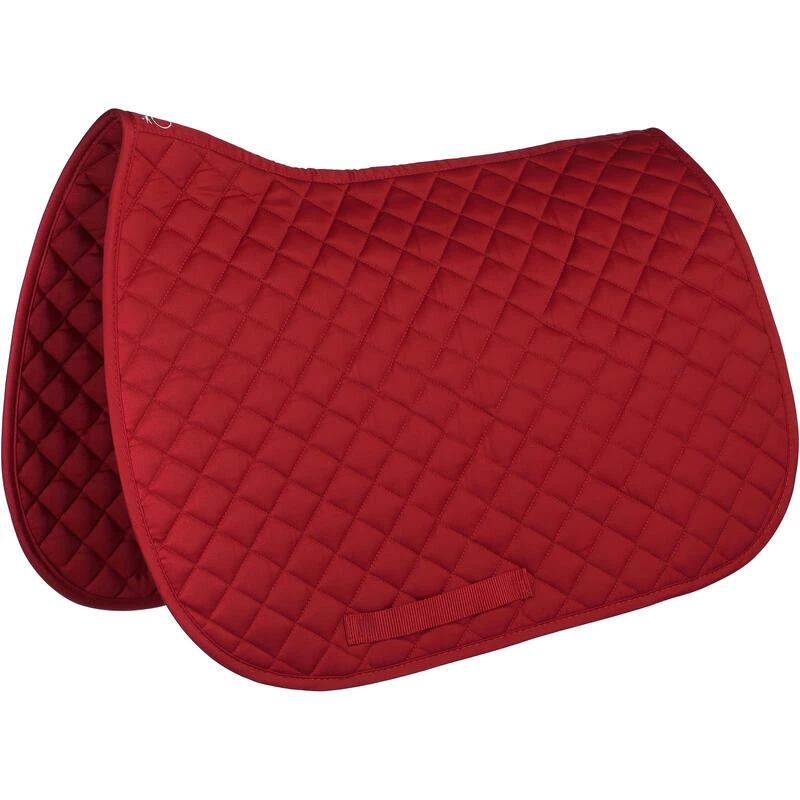Tapis De Selle équitation SCHOOLING Rouge - Tailles Poney Et Cheval